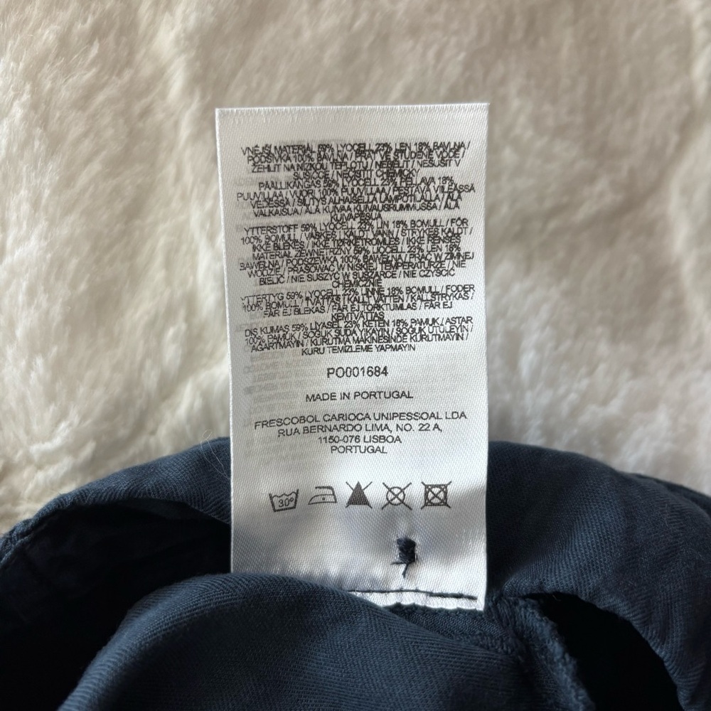 Frescobol Carioca Sergio Lyocell Linen Cotton Blend Shorts in Navy Men’s 34 NEW - Picture 11 of 16